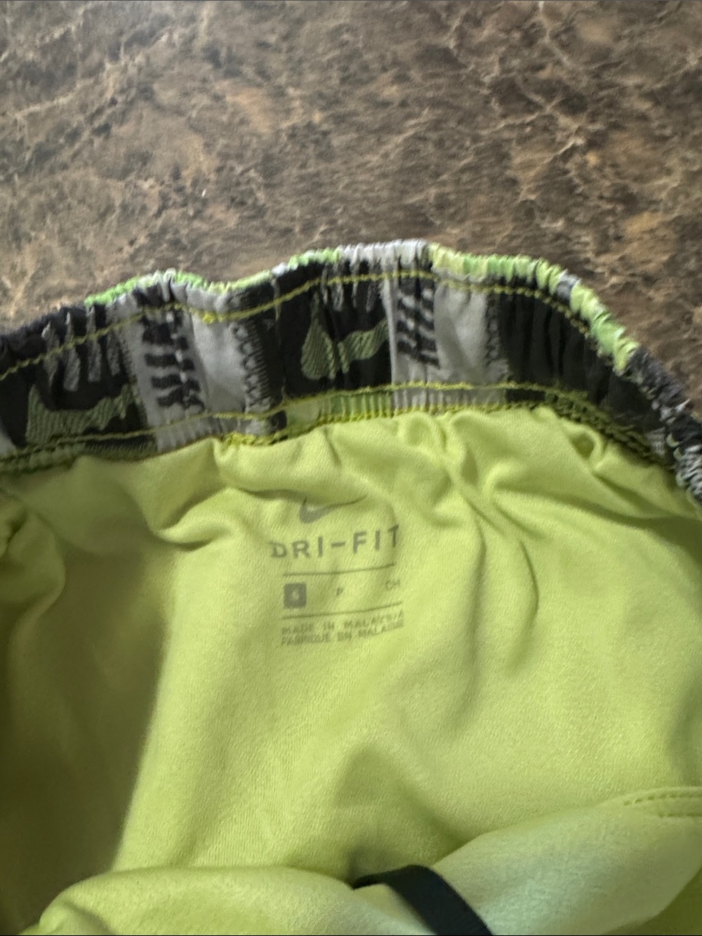 Nike Women's Pink Athletic Shorts with Graphic Lime & Black Pair - Picture 3 of 4